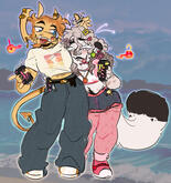 exmp: 2 chara sketch + colored - no shading