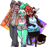 exmp: 3 chara lined + colored + shaded